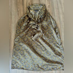 Banana Republic Geometric Print Blouse in Yellow and Black